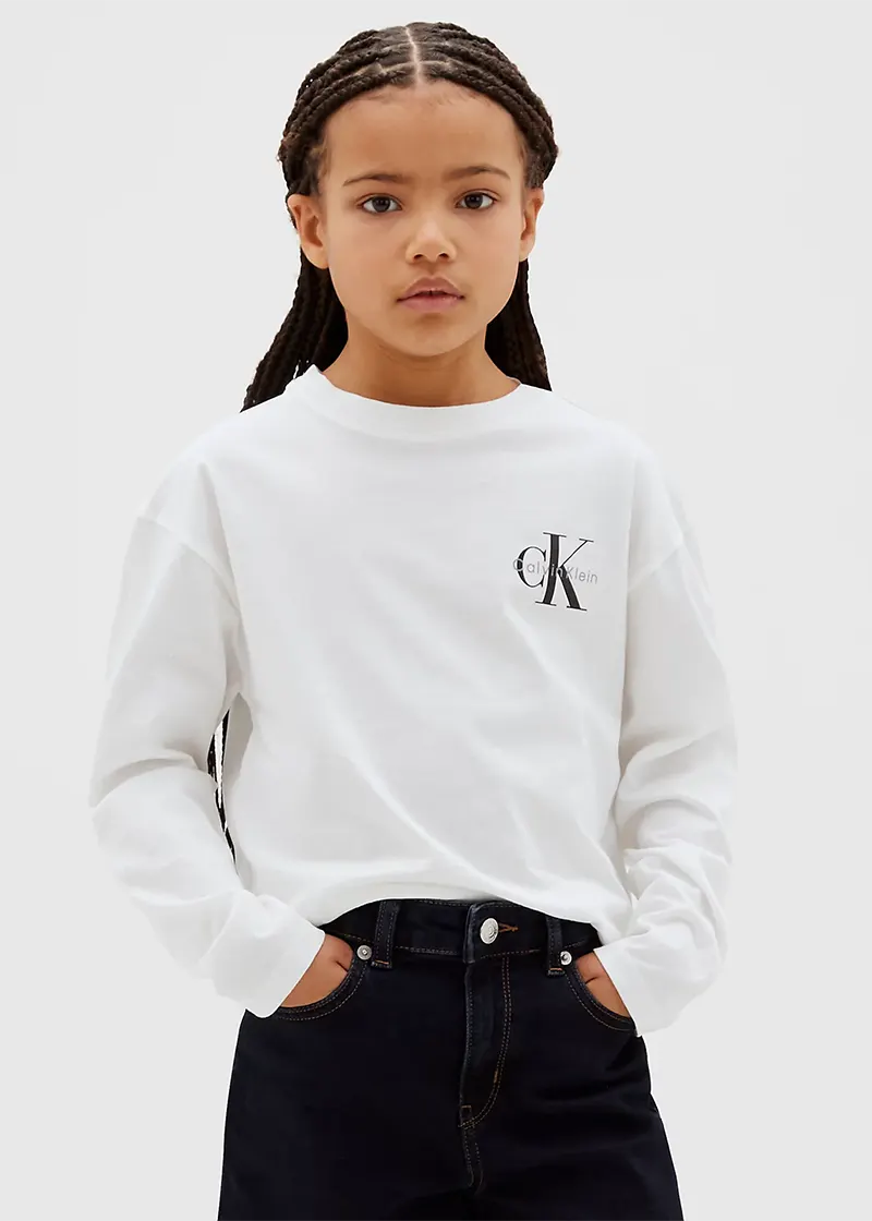 Παιδική Μπλούζα Calvin Klein MONOLOGO LS T-SHIRT