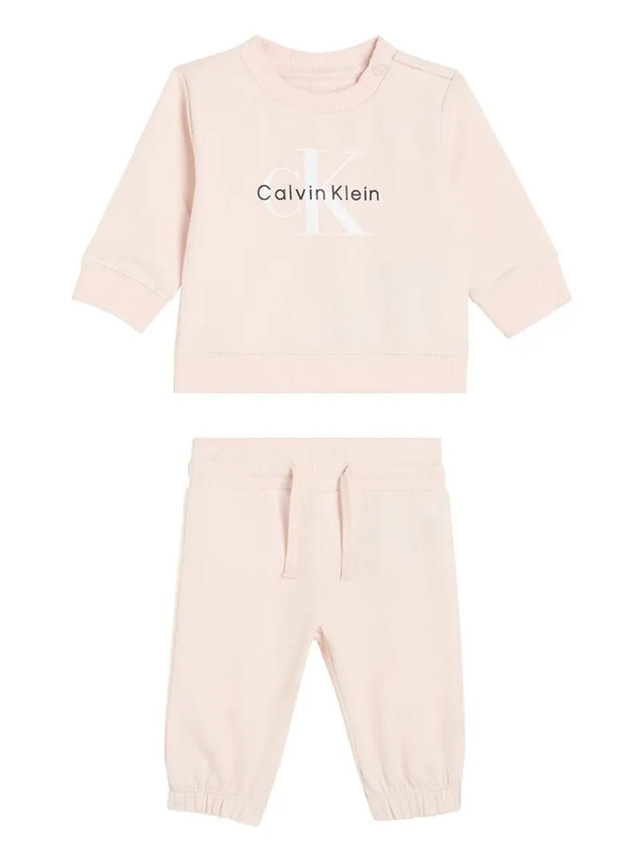 Βρεφικό Σετ Calvin Klein MONOLOGO CN SWEATSHIRT SET
