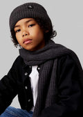 Παιδικό Κασκόλ Και Σκούφος Calvin Klein MONOGRAM RIB SCARF BEANIE SET
