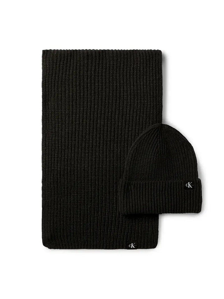 Παιδικό Κασκόλ Και Σκούφος Calvin Klein MONOGRAM RIB SCARF BEANIE SET