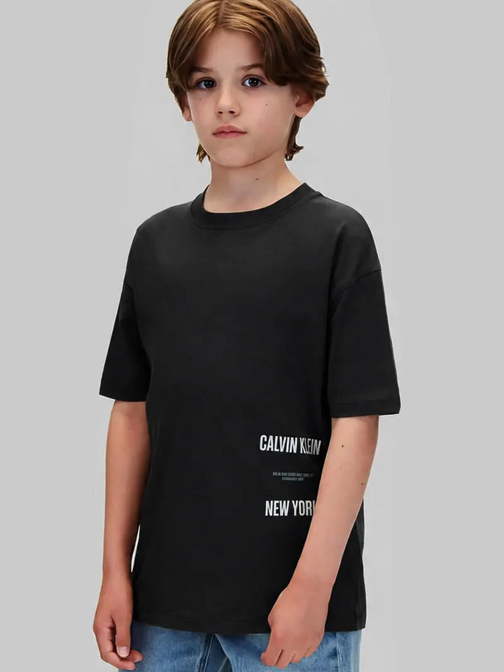 Παιδική Μπλούζα Calvin Klein INTEREST PLACEMENT AW SS T-SHIRT