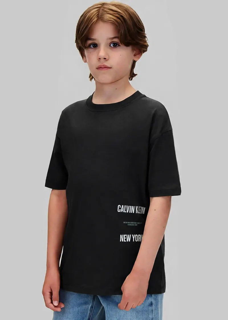 Παιδική Μπλούζα Calvin Klein INTEREST PLACEMENT AW SS T-SHIRT