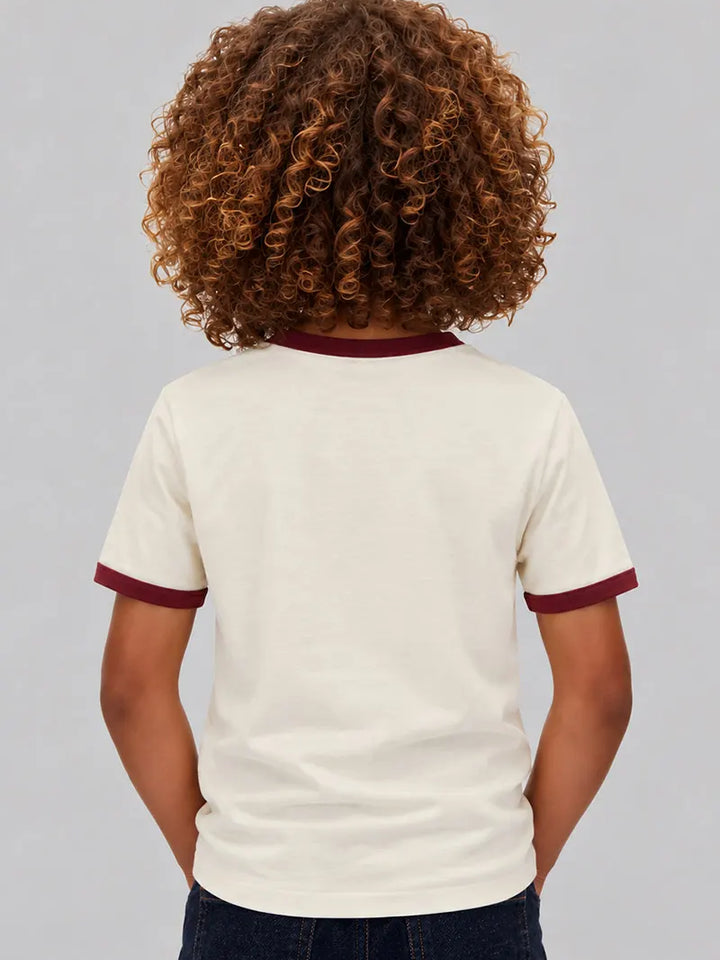 Παιδική Μπλούζα Calvin Klein SMALL CHEST AW RINGER SS T-SHIRT