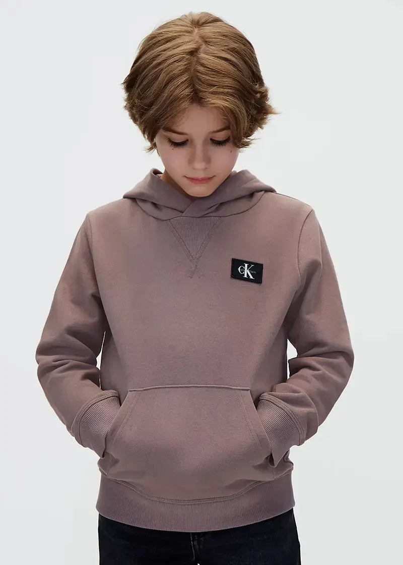 Παιδικό Φούτερ Calvin Klein TERRY CK WOVEN LABEL HOODIE