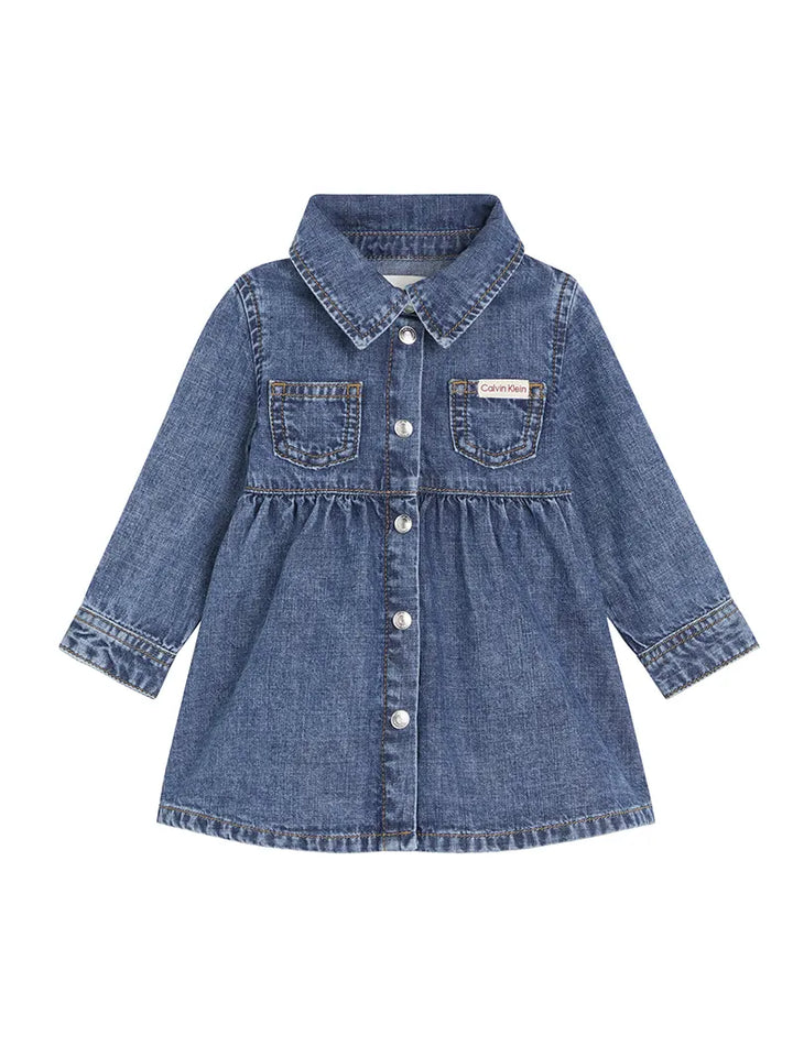 Παιδικό Φόρεμα Calvin Klein BABY LS DENIM DRESS