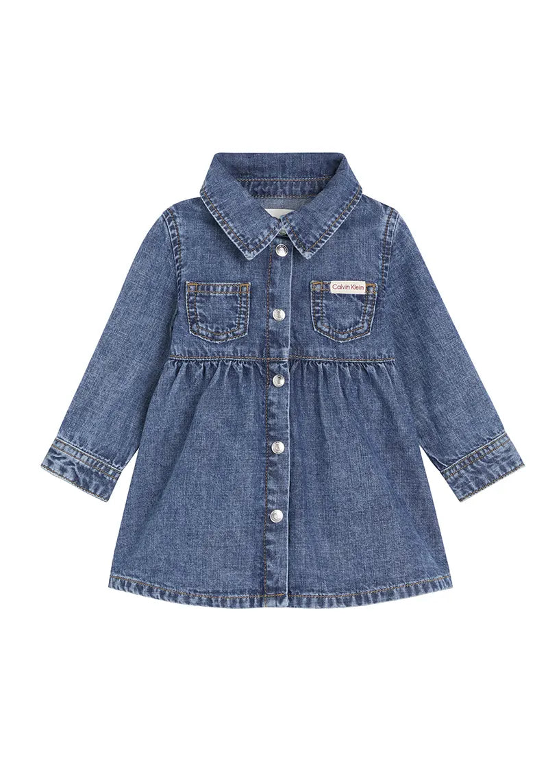 Παιδικό Φόρεμα Calvin Klein BABY LS DENIM DRESS