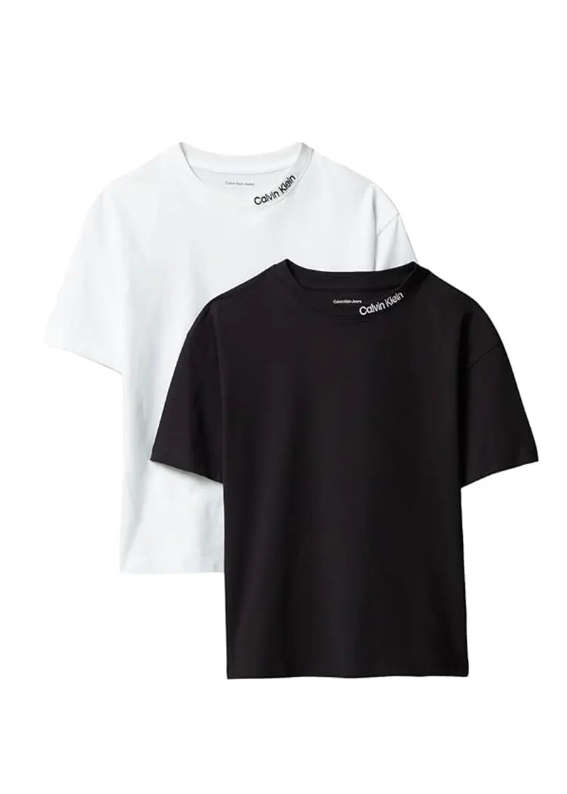 Παιδική Μπλούζα 2 Τμχ Calvin Klein 2 PACK EMBRO LOGO SS TEE