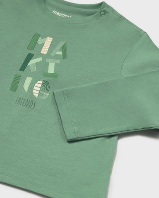 [16-00108-018-2E] Παιδικό T-Shirt Μακρυμάνικο Basic Mayoral (Πράσινο, 2 Ε)