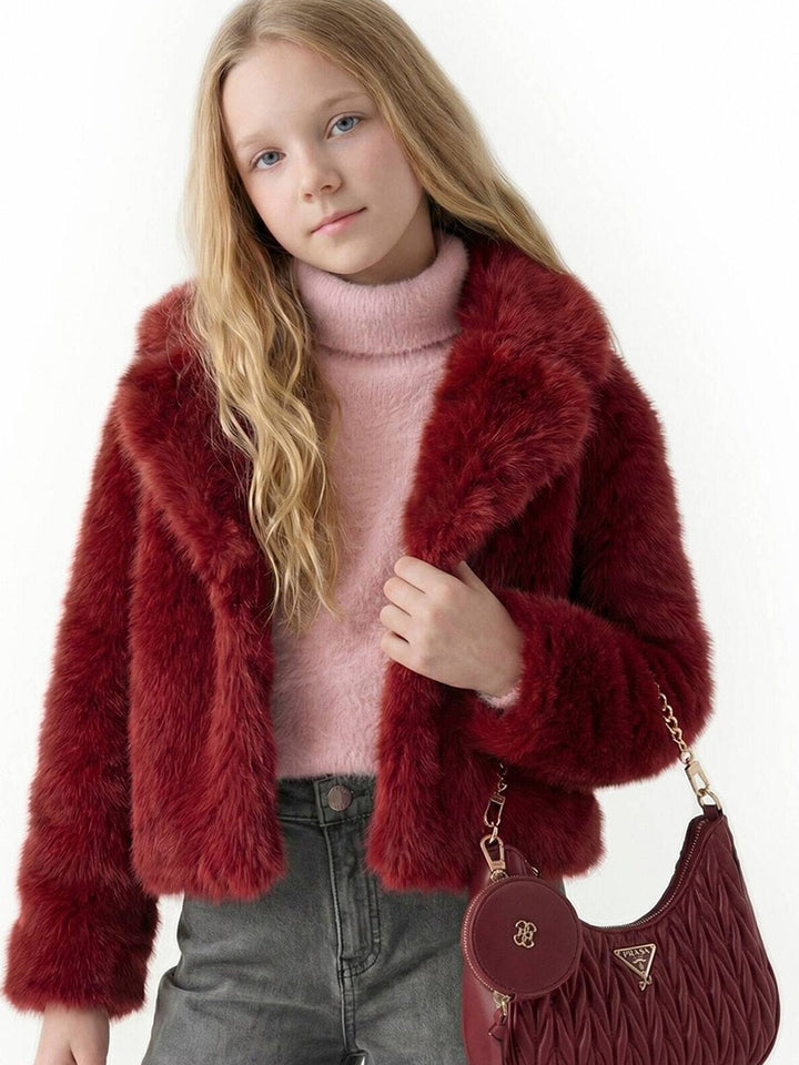 Παιδικό Μπουφάν Guess FAUX FUR LS JACKET ΜΠΟΥΦΑΝ ΠΑΙΔΙΚΟ GIRL