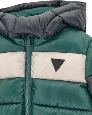 [N6BL04W4114-FMKM-3E] Παιδικό Μπουφάν Guess HOODED LS PUFFER W/ZIP ΜΠΟΥΦΑΝ ΠΑΙΔΙΚΟ BOY (3 Ε)