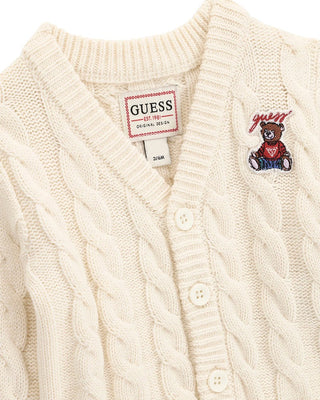 [I6BR01Z1653-G012-12M] Παιδική Ζακέτα Guess LS CARDIGAN ΖΑΚΕΤΑ ΠΑΙΔΙΚΟ (Εκρού, 12 Μ)