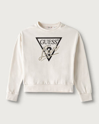 [J6BQ20K8007-G012-8E] Παιδικό Φούτερ Guess RELAXED REGULAR LS ACTIVE TOP ΦΟΥΤΕΡ ΠΑΙΔΙΚΟ GIRL (Εκρού, 8 Ε)
