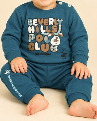 [7671T0015-LYONS BLUE-12M] Βρεφική Φόρμα Beverly Hills Polo Club (Μπλε, 12 Μ)