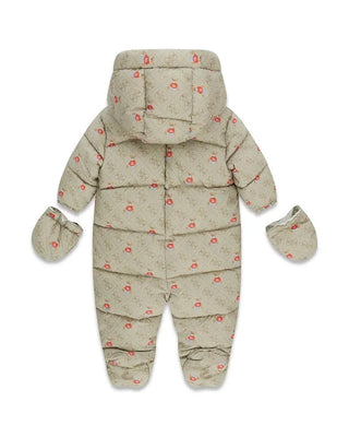 [H6BG02W4053-PMU1-6-9M] Παιδικό Φορμάκι Guess HOODED PADDED LS OVERALL ΦΟΡΜΑΚΙ (Πολύχρωμο (PMU1), 6-9 Μ)