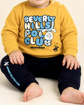 [7671T0015-CURRY-12M] Βρεφική Φόρμα Beverly Hills Polo Club (Κίτρινο, 12 Μ)