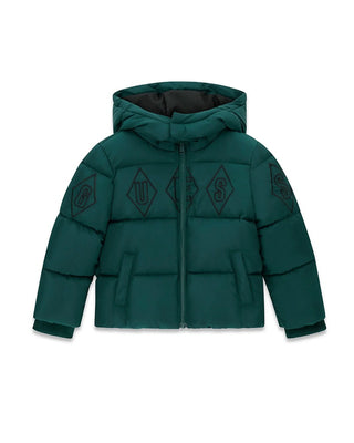 [N6BL01W4104-G8J3-3E] Παιδικό Μπουφάν Guess HOODED LS PUFFER W/ZIP ΜΠΟΥΦΑΝ ΠΑΙΔΙΚΟ BOY (Πράσινο, 3 Ε)