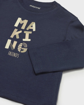 [16-00108-020-12M] Παιδικό T-Shirt Μακρυμάνικο Basic Mayoral (Μπλε (020), 12 Μ)