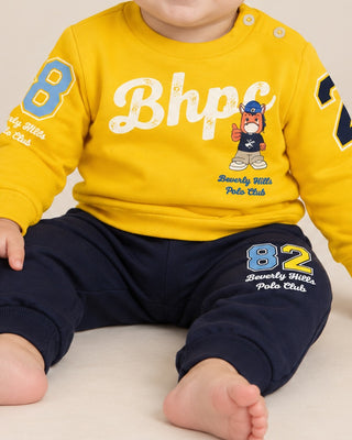 [7691T0020-MAIS-6-9M] Βρεφική Φόρμα Beverly Hills Polo Club (Κίτρινο, 6-9 Μ)