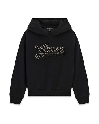 [J6BQ06K6091-JBLK-8E] Παιδικό Φούτερ Guess RELAXED REGULAR HOODED LS ACT ΦΟΥΤΕΡ ΠΑΙΔΙΚΟ GIRL (Μαύρο, 8 Ε)