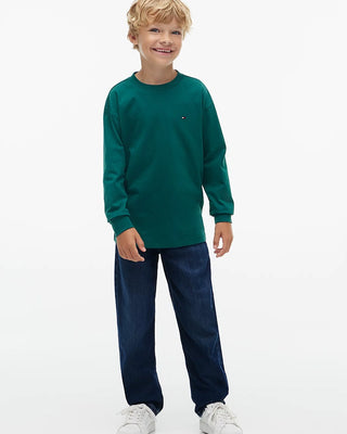 [KB0KB09846-L6N-8E] Παιδική Μπλούζα Tommy Hilfiger ESSENTIAL T-SHIRT LS (Πράσινο, 8 Ε)
