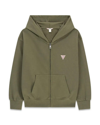 [L6BQ20K8106-G8F6-8E] Παιδικό Φούτερ Guess HOODED LS ACTIVE TOP W/ZIP ΦΟΥΤΕΡ ΠΑΙΔΙΚΟ (Πράσινο, 8 Ε)