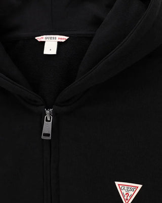 [L6BQ20K8106-JBLK-8E] Παιδικό Φούτερ Guess HOODED LS ACTIVE TOP W/ZIP ΦΟΥΤΕΡ ΠΑΙΔΙΚΟ (Μαύρο, 8 Ε)