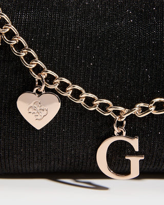 [J6BZ33K6616-JBLK-OneSize] Παιδική Τσάντα Guess MINI CHARM BAG ΤΣΑΝΤΑ ΠΑΙΔΙΚΟ GIRL (Μαύρο)