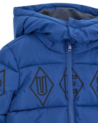 [N6BL01W4104-G7T2-3E] Παιδικό Μπουφάν Guess HOODED LS PUFFER W/ZIP ΜΠΟΥΦΑΝ ΠΑΙΔΙΚΟ BOY (Μπλε, 3 Ε)