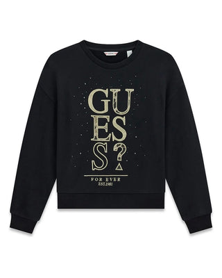 [J6BQ07K6093-JBLK-8E] Παιδικό Φούτερ Guess RELAXED MIDI LS ACTIVE TOP ΦΟΥΤΕΡ ΠΑΙΔΙΚΟ GIRL (Μαύρο, 8 Ε)