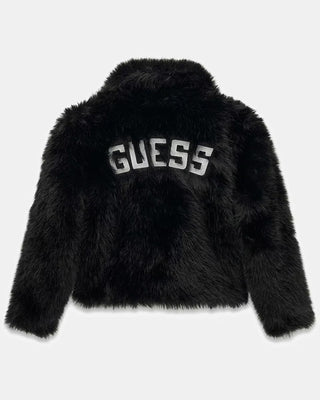 [J6BL06W3998-JBLK-8E] Παιδικό Μπουφάν Guess FAUX FUR LS JACKET ΜΠΟΥΦΑΝ ΠΑΙΔΙΚΟ GIRL (Μαύρο, 8 Ε)
