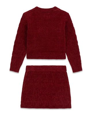 [K6BG03Z1290-G5B7-3E] Παιδικό Σετ Guess SET: LS SWEATER + SWEATER SKIR ΣΕΤ ΠΑΙΔΙΚΟ GIRL (3 Ε)