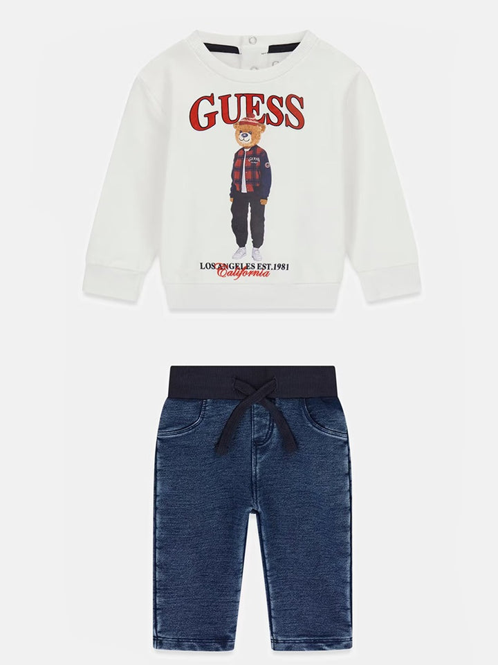 Παιδικό Σετ Guess SET LS ACTIVE TOP + KNIT DENIM ΣΕΤ ΠΑΙΔΙΚΟ BOY