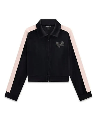 [J6BQ10K6097-JBLK-8E] Παιδικό Φούτερ Guess CHENILLE ACTIVE TOP W/ZIP ΦΟΥΤΕΡ ΠΑΙΔΙΚΟ GIRL (8 Ε)