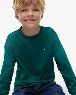 [KB0KB09846-L6N-8E] Παιδική Μπλούζα Tommy Hilfiger ESSENTIAL T-SHIRT LS (Πράσινο, 8 Ε)