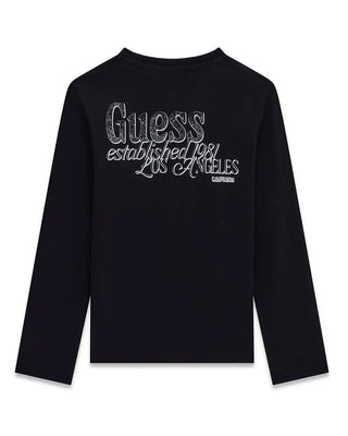 [L6BI19K5745-JBLK-8E] Παιδική Μπλούζα Guess LS T-SHIRT ΜΠΛΟΥΖΑ ΠΑΙΔΙΚΟ (Μαύρο, 8 Ε)