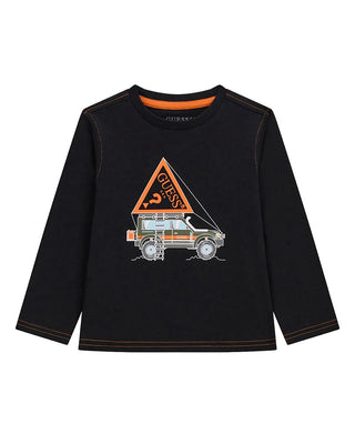 [N6BI13K5865-JBLK-2E] Παιδική Μπλούζα Guess LS T-SHIRT_LOGO ΜΠΛΟΥΖΑ ΠΑΙΔΙΚΟ BOY (2 Ε)