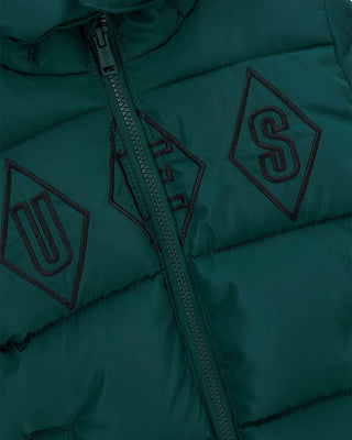 [N6BL01W4104-G8J3-3E] Παιδικό Μπουφάν Guess HOODED LS PUFFER W/ZIP ΜΠΟΥΦΑΝ ΠΑΙΔΙΚΟ BOY (Πράσινο, 3 Ε)