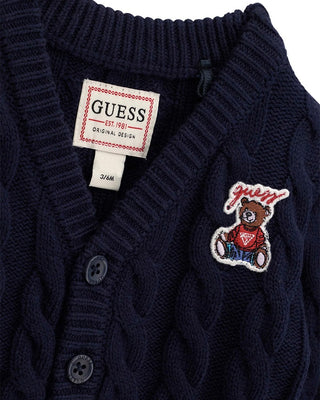 [I6BR01Z1653-G7V2-12M] Παιδική Ζακέτα Guess LS CARDIGAN ΖΑΚΕΤΑ ΠΑΙΔΙΚΟ (Μπλε Σκούρο, 12 Μ)