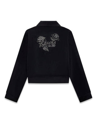[J6BQ10K6097-JBLK-8E] Παιδικό Φούτερ Guess CHENILLE ACTIVE TOP W/ZIP ΦΟΥΤΕΡ ΠΑΙΔΙΚΟ GIRL (8 Ε)