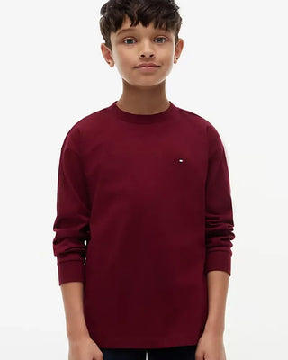 [KB0KB09846-VLP-8E] Παιδική Μπλούζα Tommy Hilfiger ESSENTIAL T-SHIRT LS (Κόκκινο, 8 Ε)