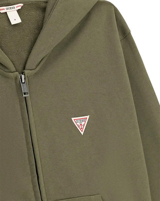 [L6BQ20K8106-G8F6-8E] Παιδικό Φούτερ Guess HOODED LS ACTIVE TOP W/ZIP ΦΟΥΤΕΡ ΠΑΙΔΙΚΟ (Πράσινο, 8 Ε)