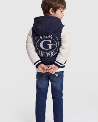 [N6BL05W4115-G7V2-2E] Παιδικό Μπουφάν Guess HOODED LS PADDED JACKET W/ZIP ΜΠΟΥΦΑΝ ΠΑΙΔΙΚΟ BOY (2 Ε)