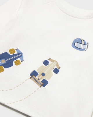 [16-02007-078-18M] Παιδικό T-Shirt Μακρ/Νικο Αυτοκινητακ Mayoral (Εκρού, 18 Μ)