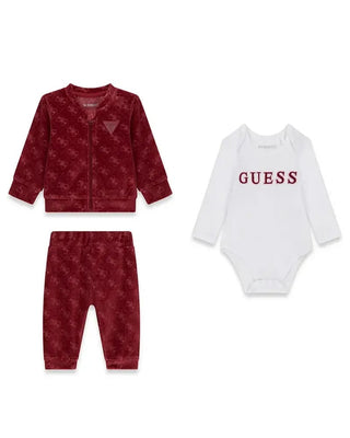 [H6BG05K6014-G5B7-6-9M] Παιδικό Σετ Guess SET LS ACTIVE TO W/ZIP + LS BO ΣΕΤ UNISEX (6-9 Μ)