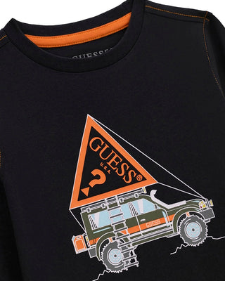 [N6BI13K5865-JBLK-2E] Παιδική Μπλούζα Guess LS T-SHIRT_LOGO ΜΠΛΟΥΖΑ ΠΑΙΔΙΚΟ BOY (2 Ε)