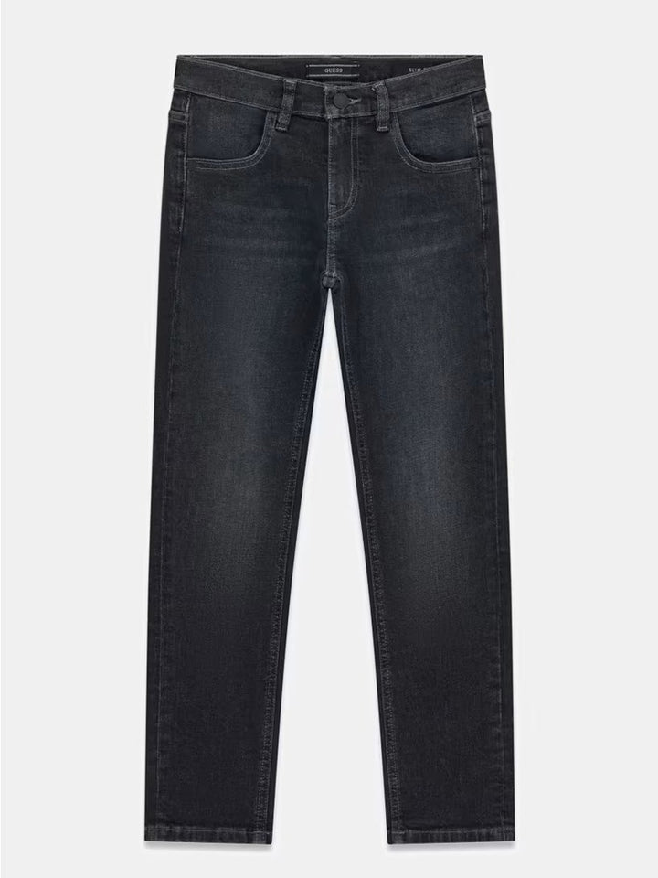Παιδικό Παντελόνι Guess SLIM STRETCH BLACK DENIM PANTS ΠΑΝΤΕΛΟΝΙ ΠΑΙΔΙΚΟ