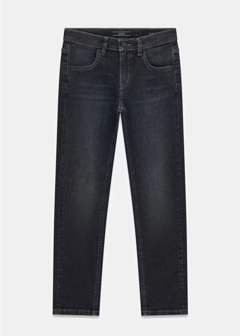 Παιδικό Παντελόνι Guess SLIM STRETCH BLACK DENIM PANTS ΠΑΝΤΕΛΟΝΙ ΠΑΙΔΙΚΟ