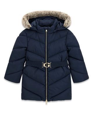 [K6BL03W3963-G7P1-3E] Παιδικό Μπουφάν Guess HOODED LS LONG PUFFER W/ZIP ΜΠΟΥΦΑΝ ΠΑΙΔΙΚΟ GIRL (3 Ε)