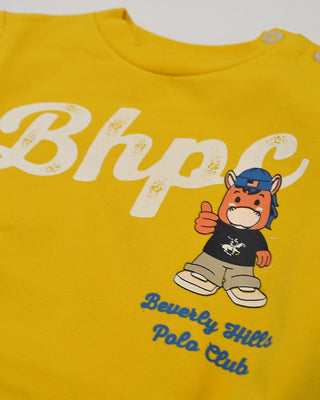 [7691T0020-MAIS-6-9M] Βρεφική Φόρμα Beverly Hills Polo Club (Κίτρινο, 6-9 Μ)