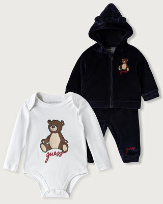 [H6BG10K6029-G7V2-6-9M] Παιδικό Σετ Guess SET HOODED LS ACTIVE TOP W/ZIP ΣΕΤ UNISEX (6-9 Μ)